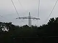 Einkreisige 220-kV-Leitung zur FGH mit zwei zusätzlichen, spannungslosen Phasen