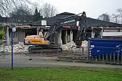 Abriss: Ansicht vom ehemaligen Eingang