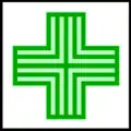 Variante des Grünen Apothekenkreuzes in Frankreich