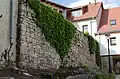 Mauerabschnitt Am Graben (rechts Rest vom Kirchtor)