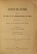 Erläuterungsbericht zur Geologischen Karte von Böhmen, Section VI, von Jan Krejčí
