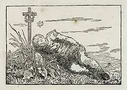 Caspar David Friedrich: Knabe auf einem Grab schlafend (um 1802)