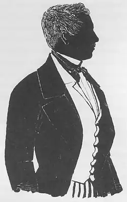 Friedrich Krupp, Firmengründer, zeitgenössischer Scherenschnitt