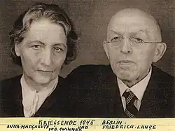 Foto von Friedrich C. A. Lange mit seiner 2. Ehefrau Anna Margarete geb. Gwinner