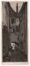 Judengasse in Trier (1917&nbsp;oder&nbsp;früher), 300&nbsp;mm&nbsp;×&nbsp;135&nbsp;mm