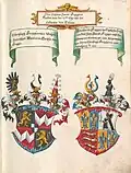 Wappen von Christoph Freiherr von Welsperg und Adelberta Fugger
