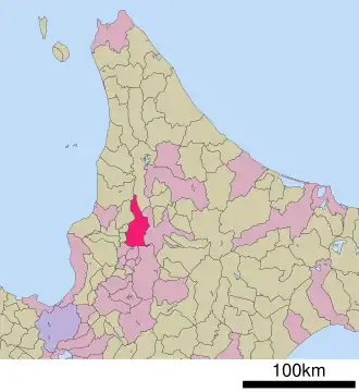 Lage Fukagawas in der Präfektur