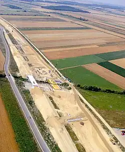 Fundstelle Prellenkirchen auf der Baustelle der A6.