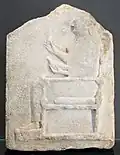 Grabstele mit sitzender Frau um 620–610 v. Chr. Louvre Paris
