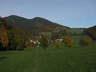 Ortsansicht von Süden (annotiert)