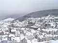 Die Stadt nach Schneefall