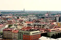 Blick über die Isarvorstadt nach Giesing