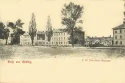 k.k. Kavallerie-Kaserne in Göding (Gebäude 2015 noch existent) Koordinate: 48°&nbsp;51′&nbsp;38″&nbsp;N, 17°&nbsp;7′&nbsp;14″&nbsp;O48.86055555555617.120555555556