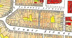 Pandektengasse im Prizelius-Stadtplan von 1861