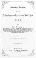 Titelblatt der Zeitschrift mit Karl Klunzingers Beschreibung des historischen Palmtuchs.