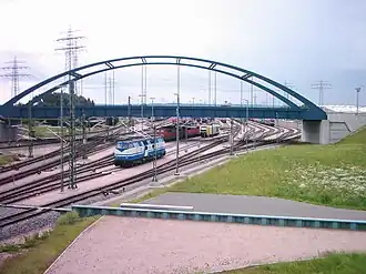 Blick auf die Gleisharfe