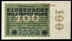 100 Millionen Mark (22. August 1923)