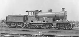 GER-Klasse S46 Nr. 1900 im grauen Fotoanstrich, ab 1923 LNER-Klasse D14 Nr. 8900