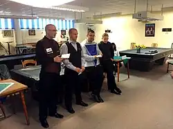 Die Halbfinalisten (v.&nbsp;l.&nbsp;n.&nbsp;r.): Martin Horn, Markus Galla, Markus Dömer, Dustin Jäschke