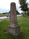 Rest der Ganzmeilensäule in Schönfels vor der Restaurierung