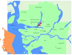 Lage in der Region Metro Vancouver