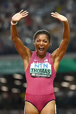 Freude über die Silbermedaille: Gabrielle&nbsp;Thomas