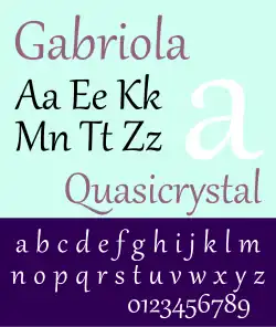 Schriftbeispiel für Gabriola