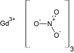 Strukturformel von Gadolinium(III)-nitrat