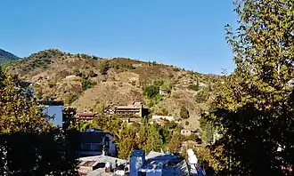 Blick auf die Berge bei Galata