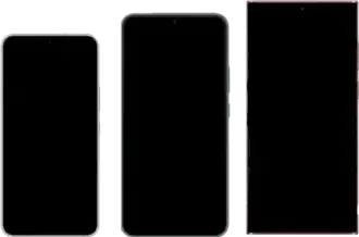 S23 (links), S23+ (Mitte) und S23 Ultra (rechts)