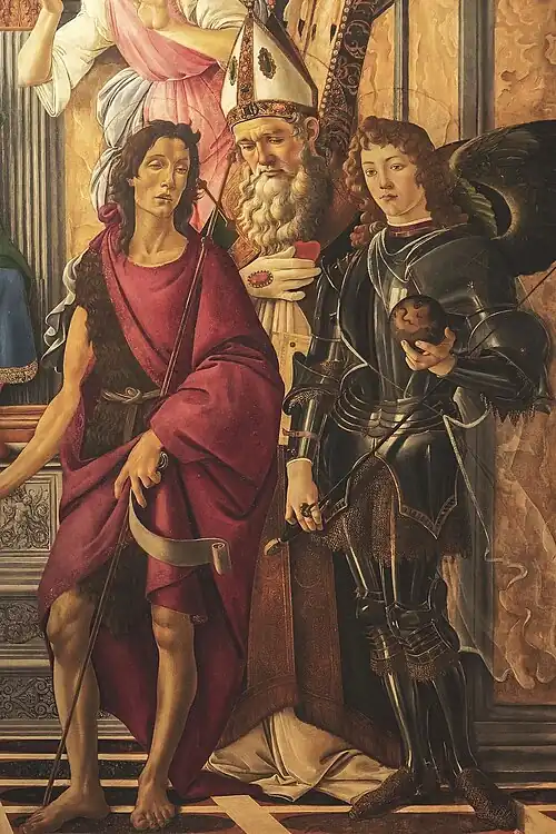 Johannes der Täufer, Ignatius und der Erzengel Michael