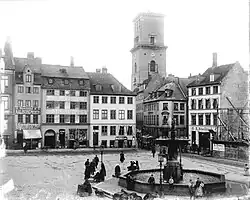 Gammeltorv mit Caritas Springbrunnen, 1898, Kopenhagen