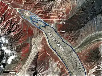 Rückzug des Gangotrigletschers