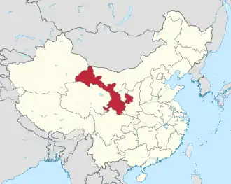 Lage von Gānsù Shěng in China