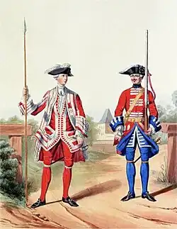 Soldat und Offizier 1757