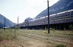 Bahnhof Canfranc, Seite der französischen Gleise (1994)