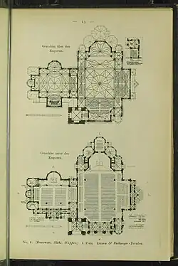 Grundriss über den Emporen Grundriss unter den Emporen