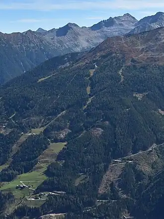 Blick vom Stubnerkogel auf den Hüttenkogel