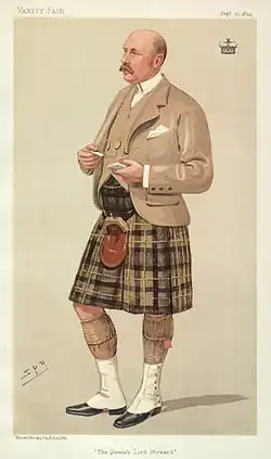 Gavin Campbell, 1894, trägt das Argyll Jackett