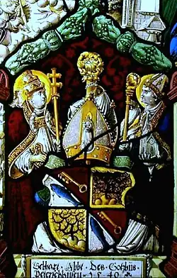 Wappen des Gebhart II. Dornsperger als Reichsabt von Petershausen (1526–1556), 1540