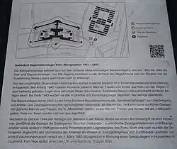 Informationstafel Barackenlager, Foto von 2023