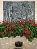 Rheinfelden (AG). Stadtkirche St. Martin, Kirchplatz. Gedenktafel 1914–1918. Relief 1939. Von Eduard Spörri (1901–1995) Bildhauer.