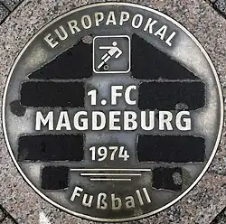 Plakette für den 1. FC Magdeburg