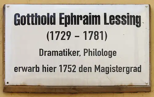 Gedenktafel in Wittenberg, Kirchplatz 26