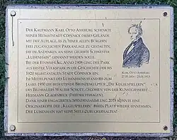 Gedenktafel für den Luisenhain