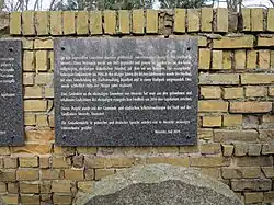 Gedenktafel für ehem. evangelischen Friedhof auf dem Lapidarium