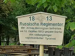 Gedenktafel zur Völkerschlacht