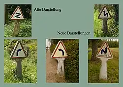 Alte und neue Darstellungen zur Ankündigung von Kurven