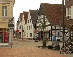 Blick in die Dammstraße im Ortszentrum