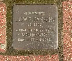 Stolperstein für Ludwig Dammann